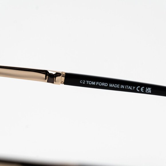 Tom Ford SIMONA Women Sunglasses Black Gold Smoke Semi Cat Eye FT0717 01A NEW - Picture 6 of 11